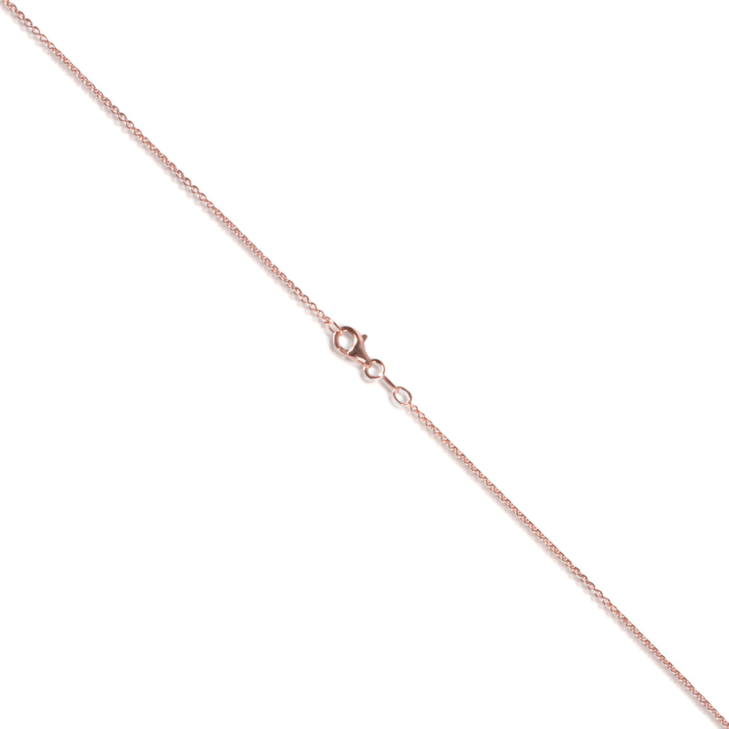 Rose Gold Layered Italian Sterling Silver 1.4mm Cable Chain