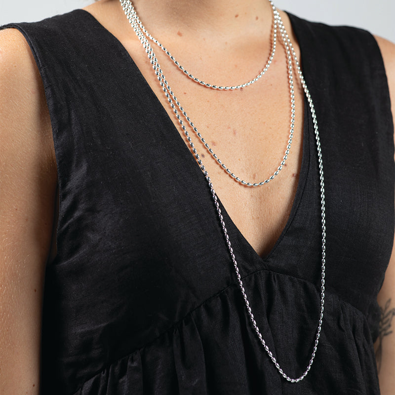 Italian Sterling Silver 3mm Oval Bead Chain