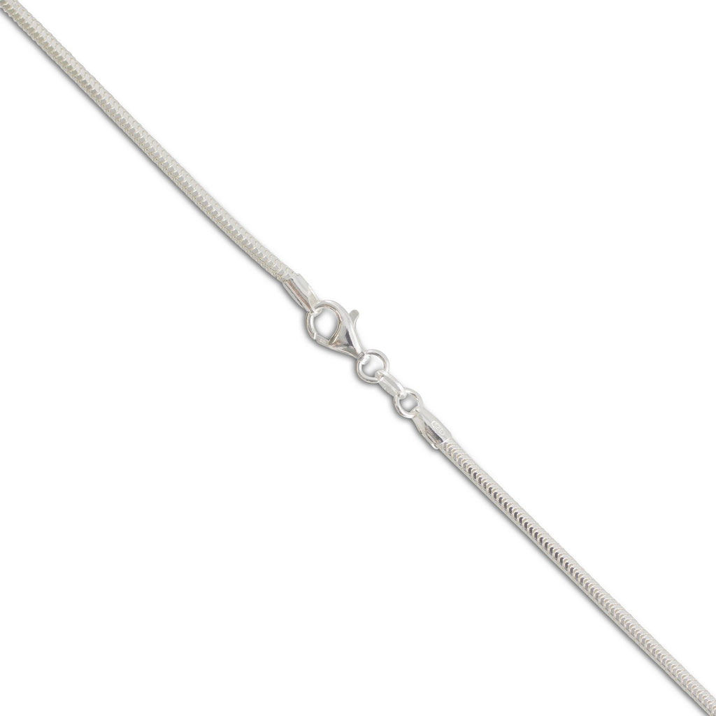 4 Side D. Cut Italian Sterling Silver 1.9mm Snake Chain