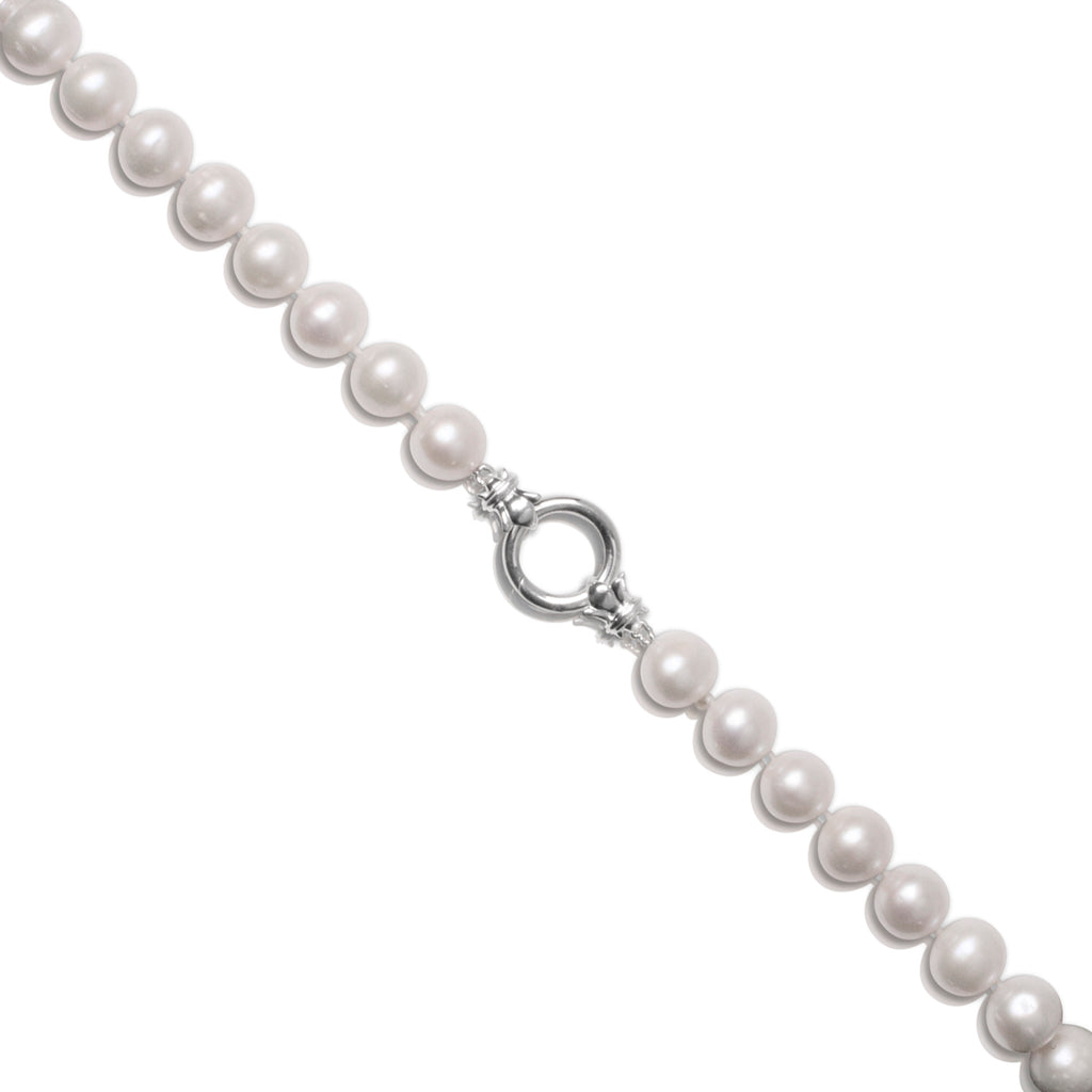 Ivory Freshwater Pearl & Sterling Silver Necklace