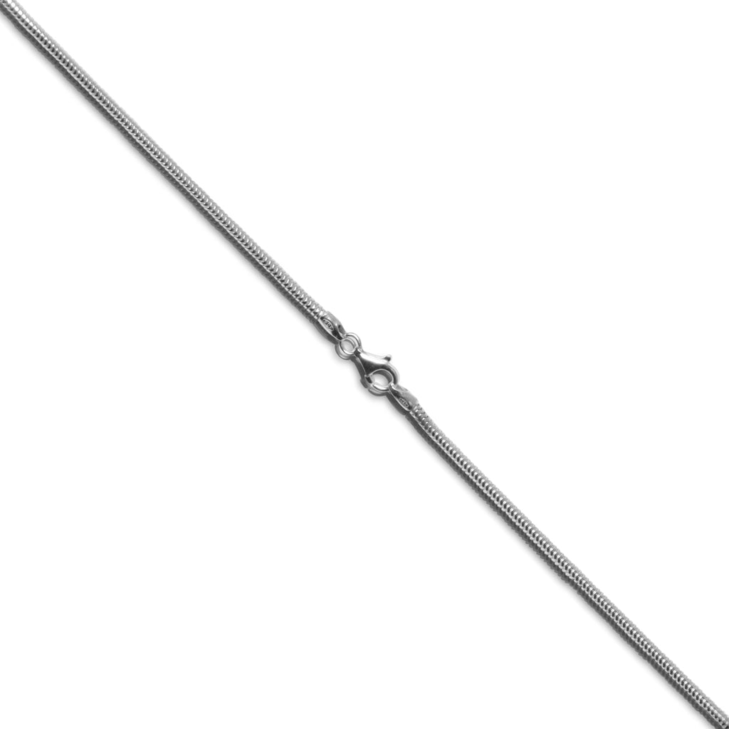 Italian Sterling Silver 2.4mm Round Snake Chain