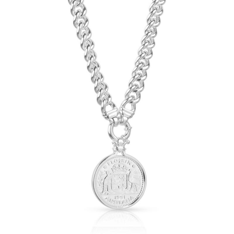 Australian Florin Coin Silver Pendant