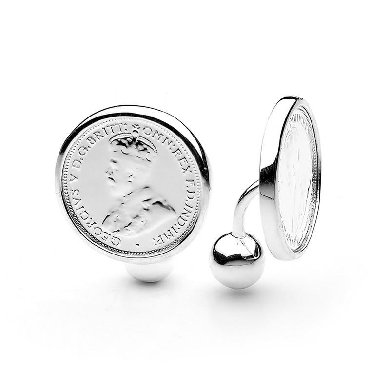 King George V Australian Sixpence Coin Cuff Links