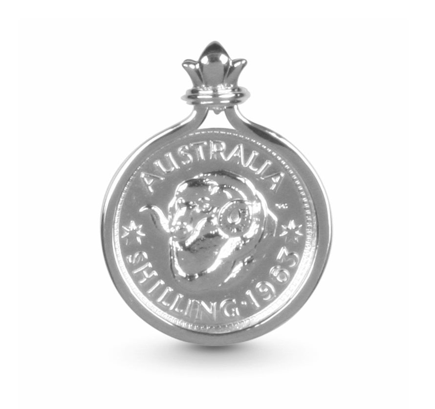 Australian Ram Shilling Coin Sterling Pendant