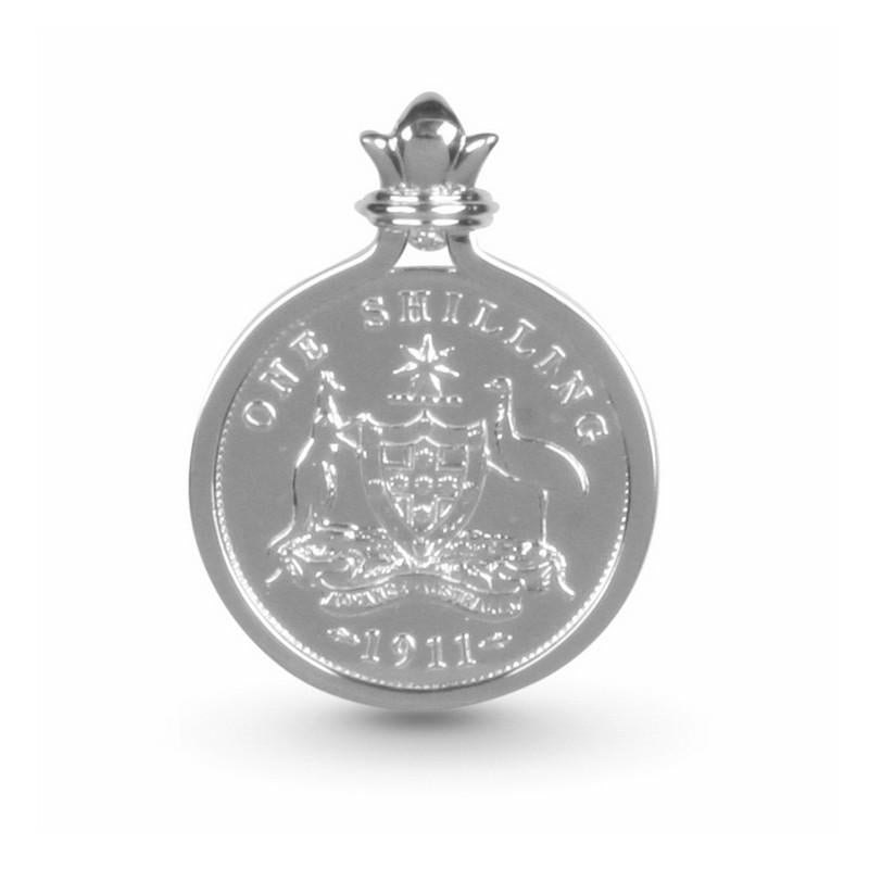 Australian Coat of Arms Shilling Coin Sterling Pendant