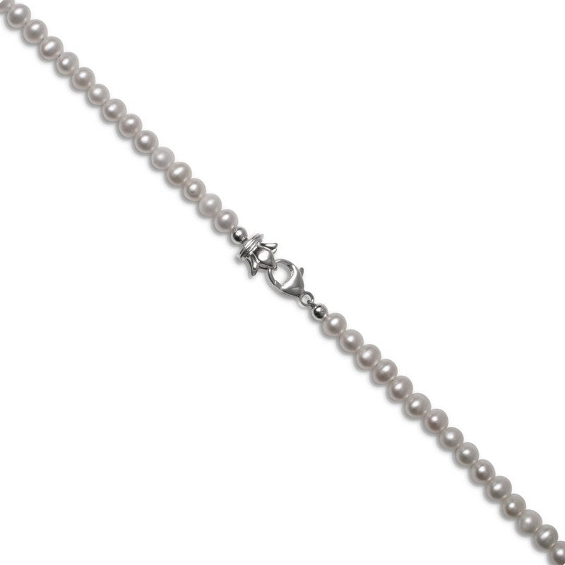 Petite 'Ivory' Freshwater Pearl & Sterling Silver Bracelet